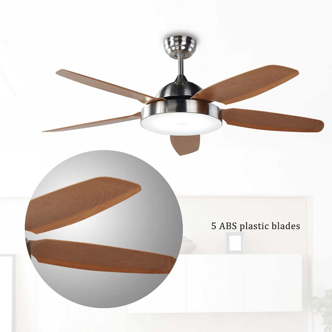 Home Appliance 52 Inch DC Motor Ceiling Fan Decorative Exhaust Fan with LED Light